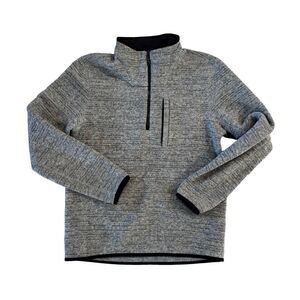 Prana Men's Heathered Gray Zip-Up Sweater